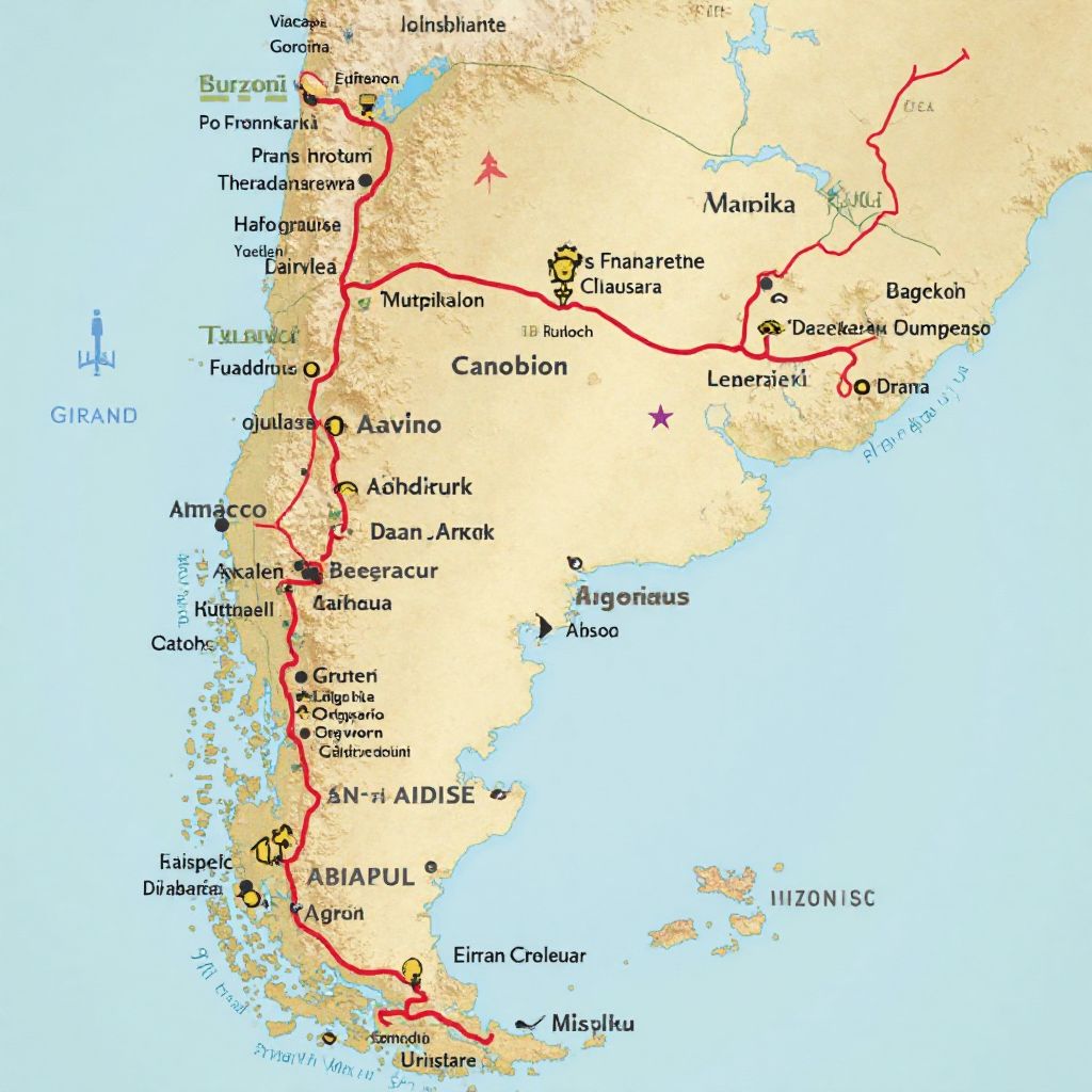 Mapa de rutas argentinas